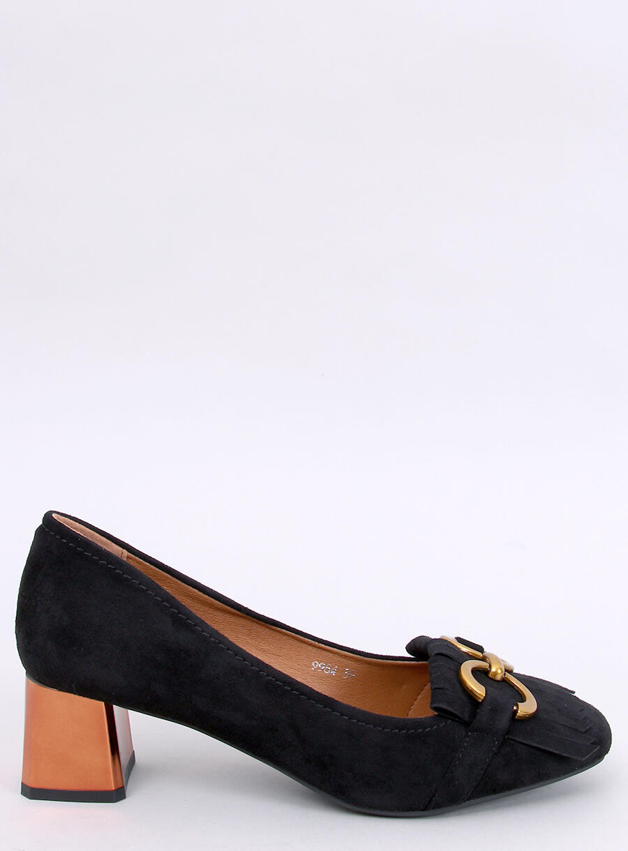 Woman court heels,  woman black court shoes,  kitten, mid  heeled shoes, Slip On court shoes,