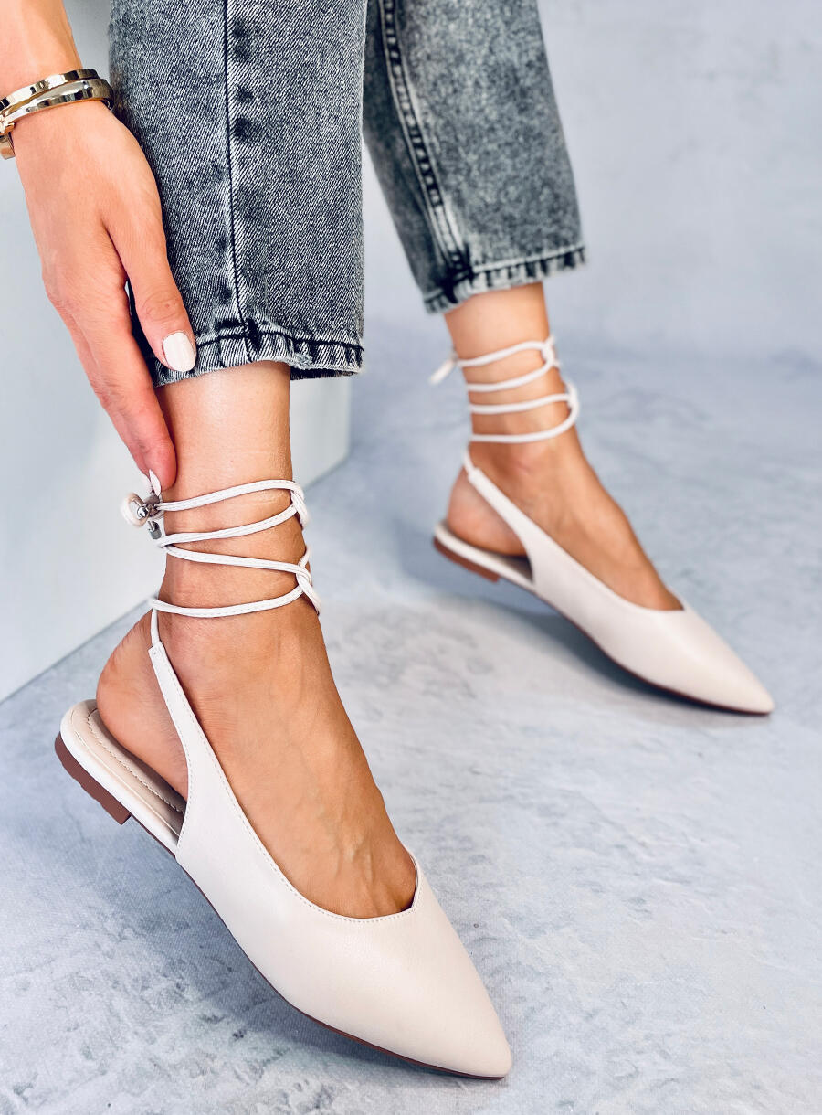 Pink Ballerina Shoes for Woman with Open Heel
