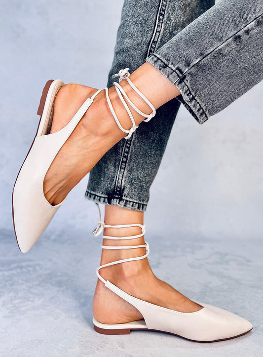 Pink Ballerina Shoes for Woman with Open Heel