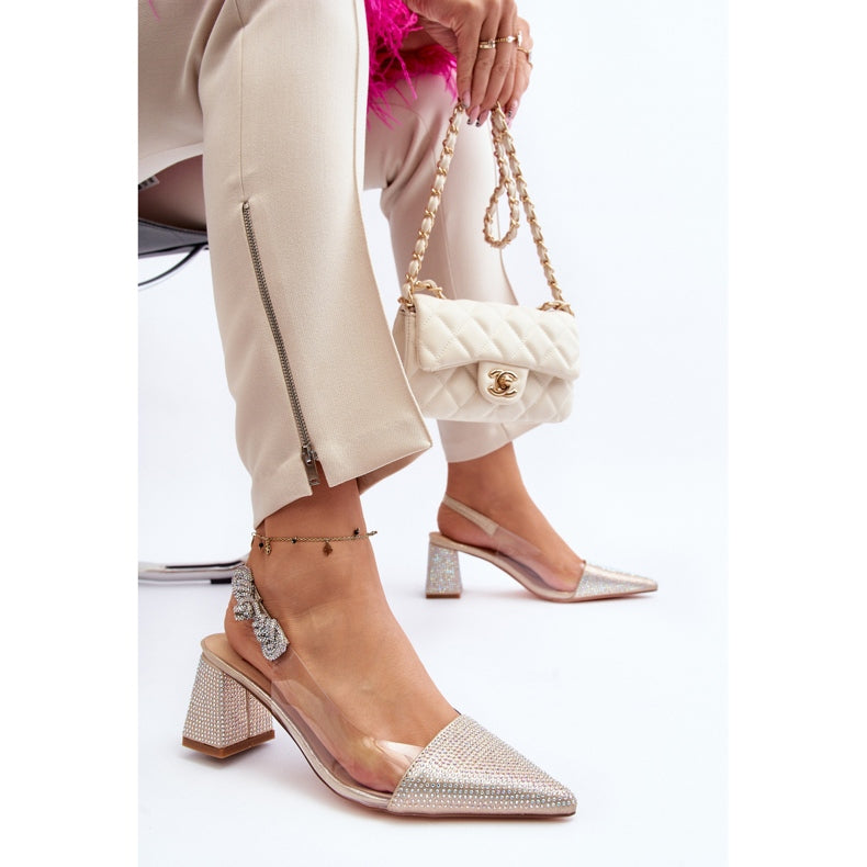 Gold wedding shoes