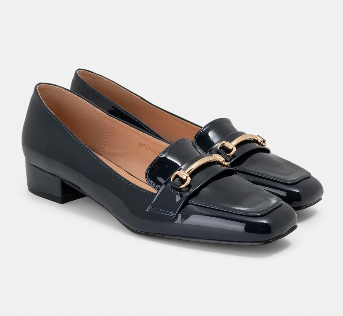 Black Low Heel Classic Loafer Shoes - Plus Sizes Shoes