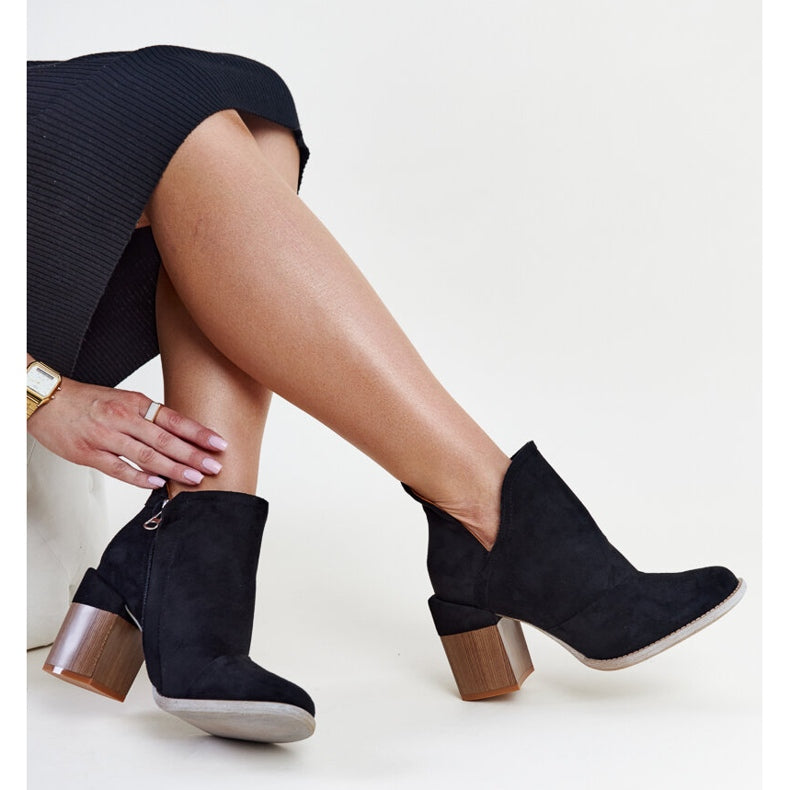 ladies black ankle boots