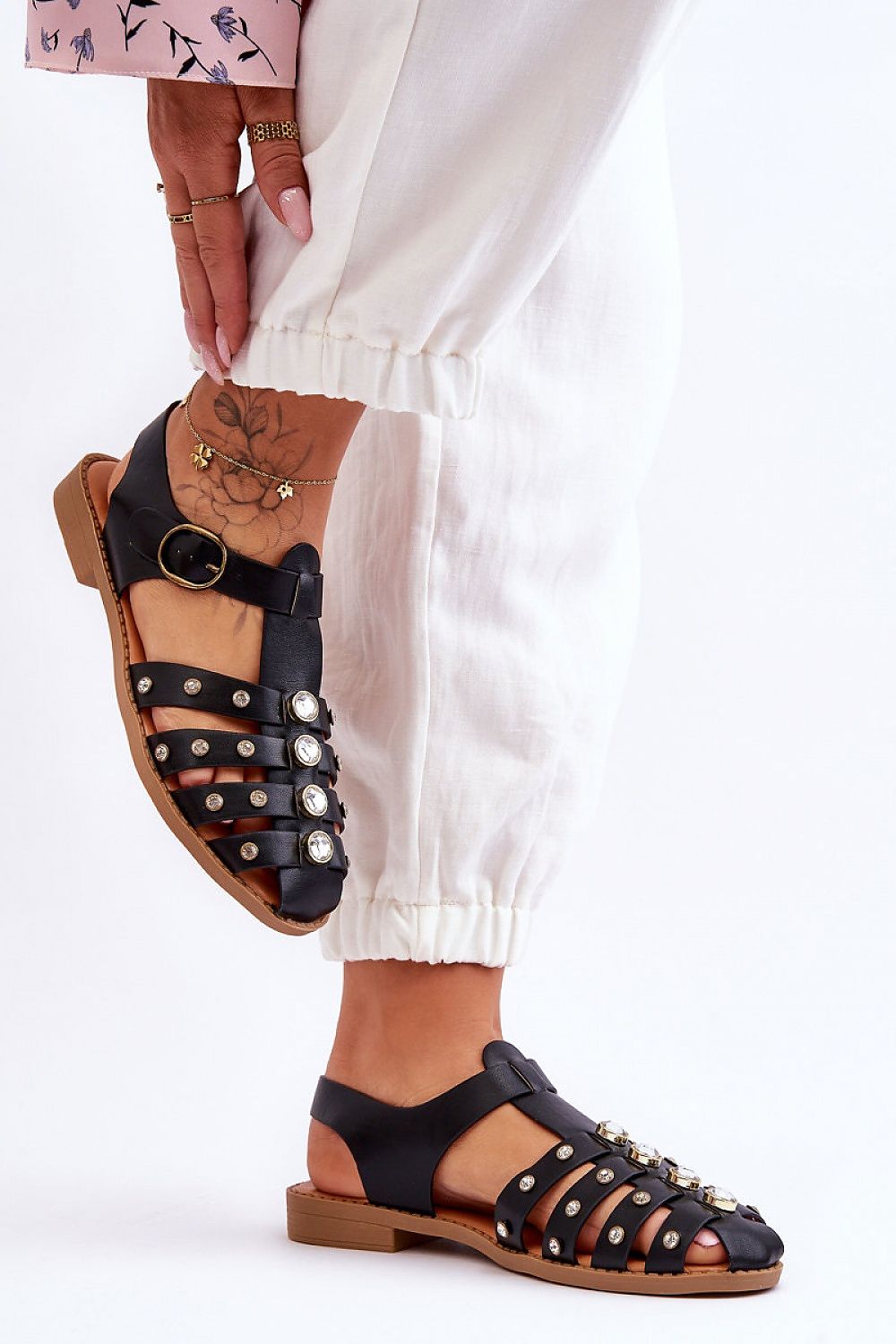 Ladies sandals shoes strappy, Summer woman shoes, Flat sandals for woman