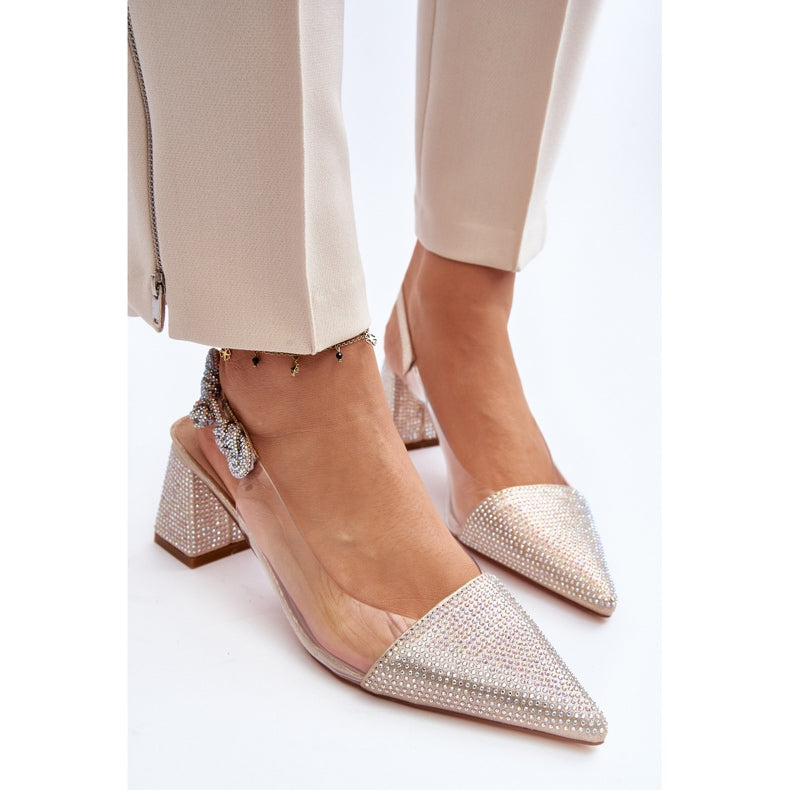 Gold wedding shoes for woman