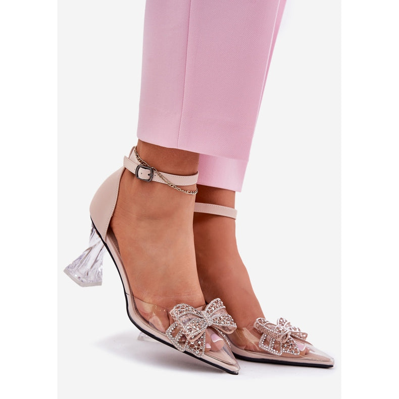 NEW Transparent Closed Toe Wedding Shoes