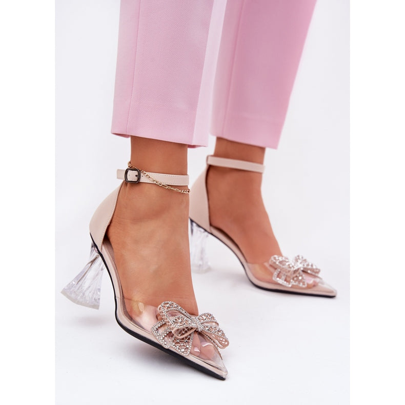 NEW Transparent Closed Toe Wedding Shoes