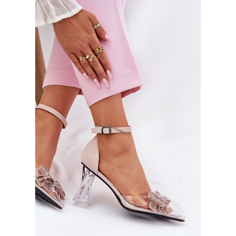 NEW Transparent Closed Toe Wedding Shoes