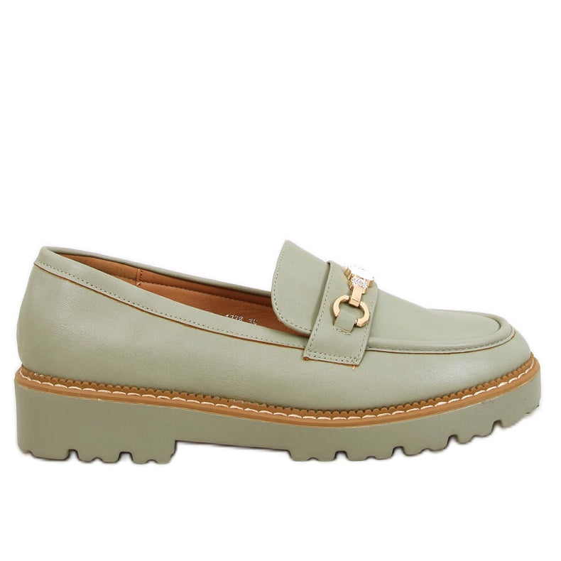 NEW Woman Platform Loafers - Green