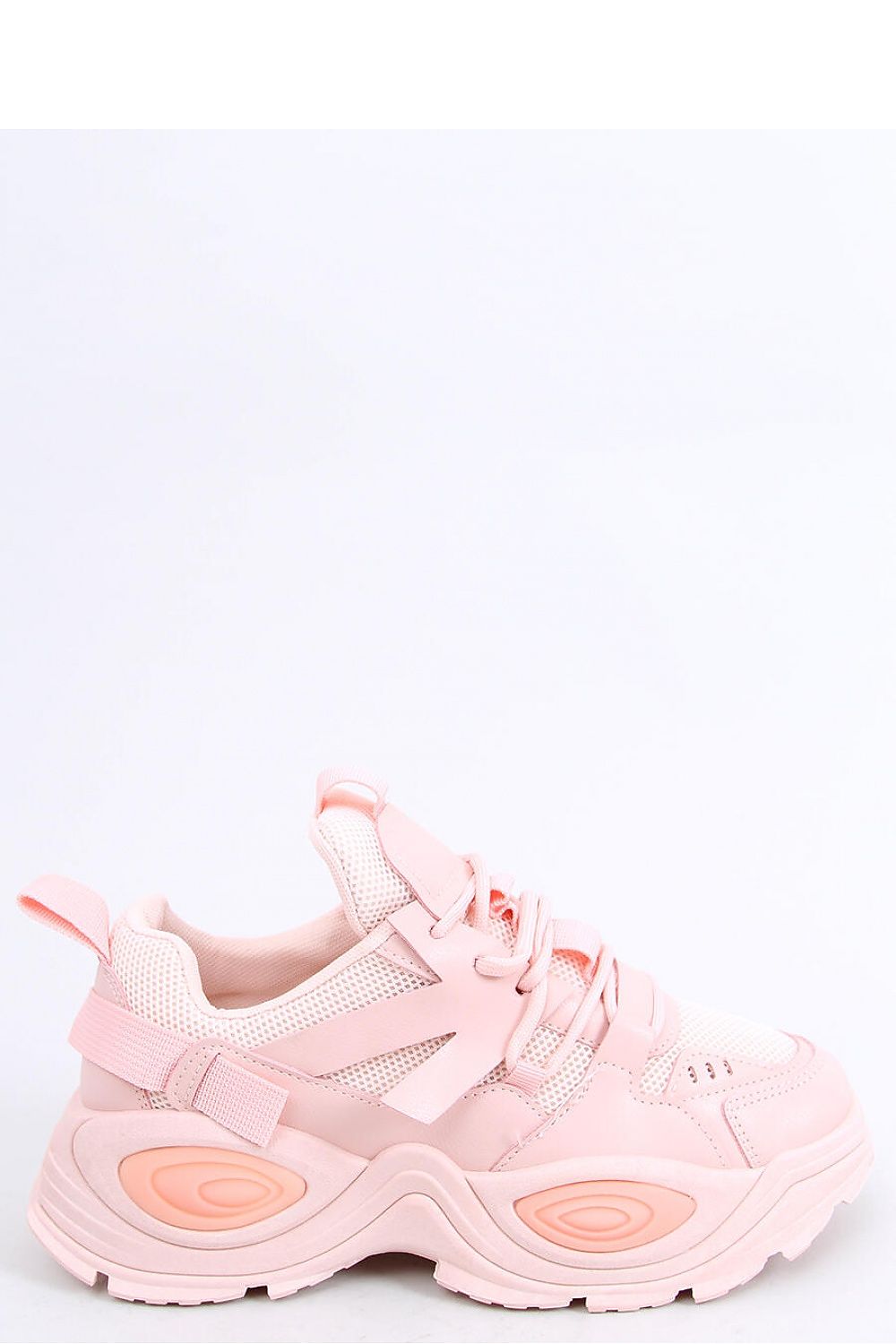 Women's pink trainers lace-up sports shoes