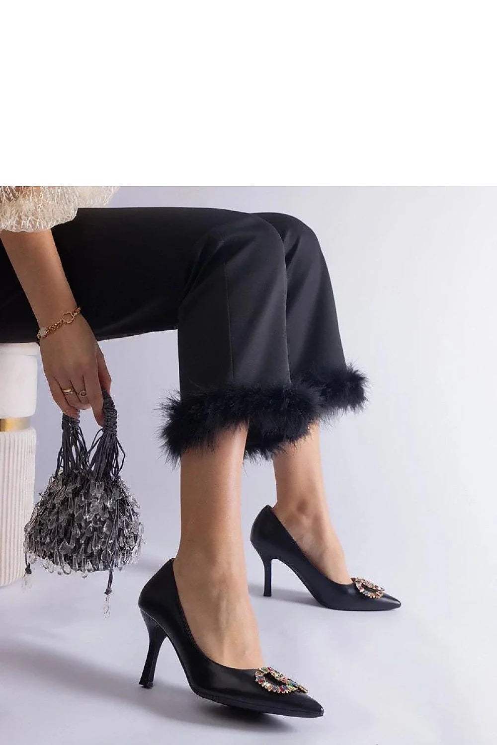 Woman's black high heels 