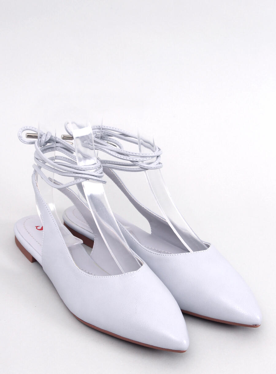 Grey  Ballerina Shoes for Woman with Open Heel