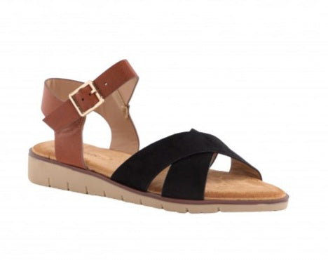 NEW Ladies Open Toe Black Sandals