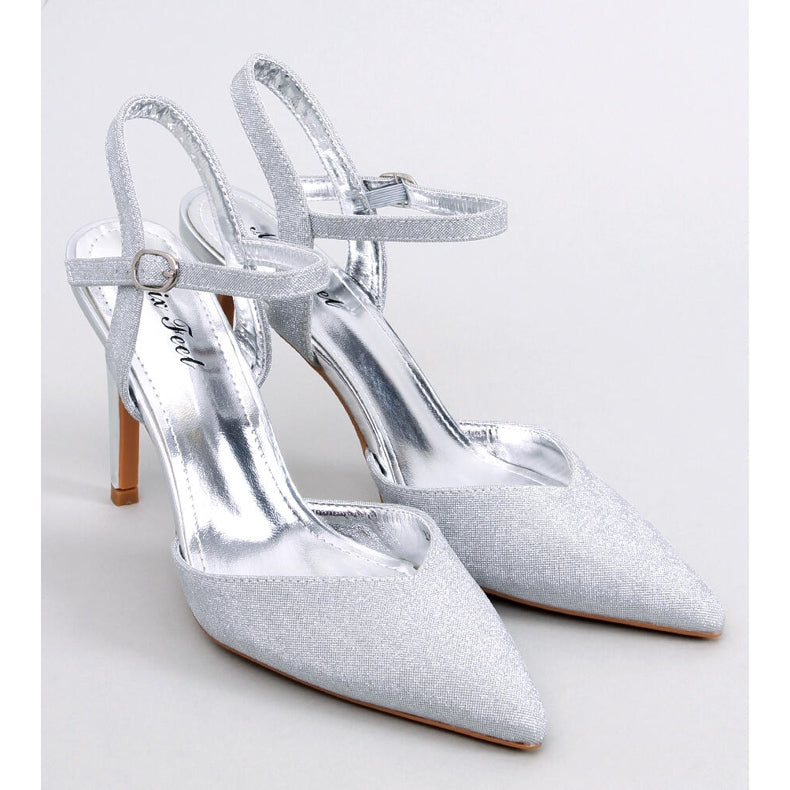 Silver Stiletto Heels Pump