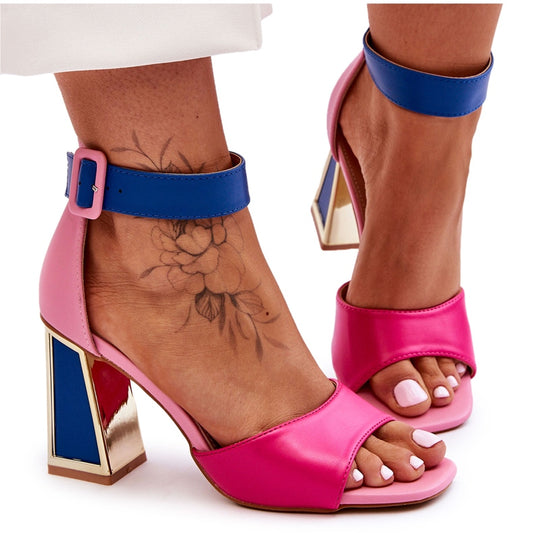 Pink sandals,  Heel Sandals,  Block Heel Sandals