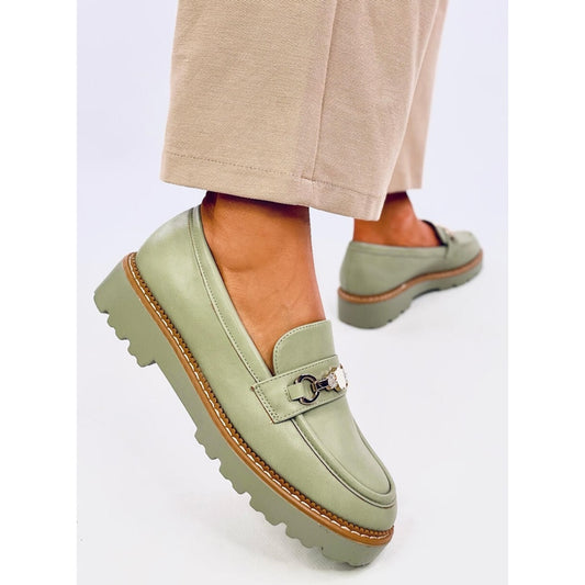 Winter Autumn Green Platform Loafers