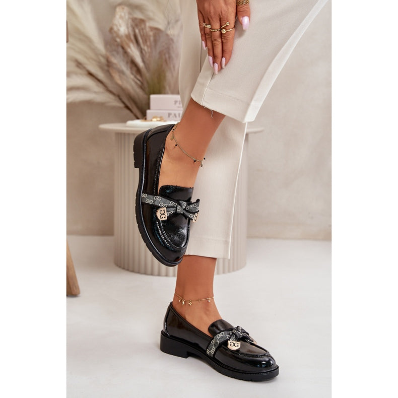 NEW Elegant Black Patent Loafers - Kimberly