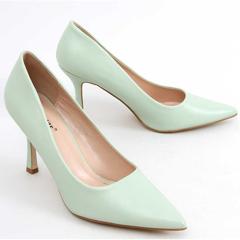 Woman's Mint Green High Heel Pumps - Green Heels Size 4