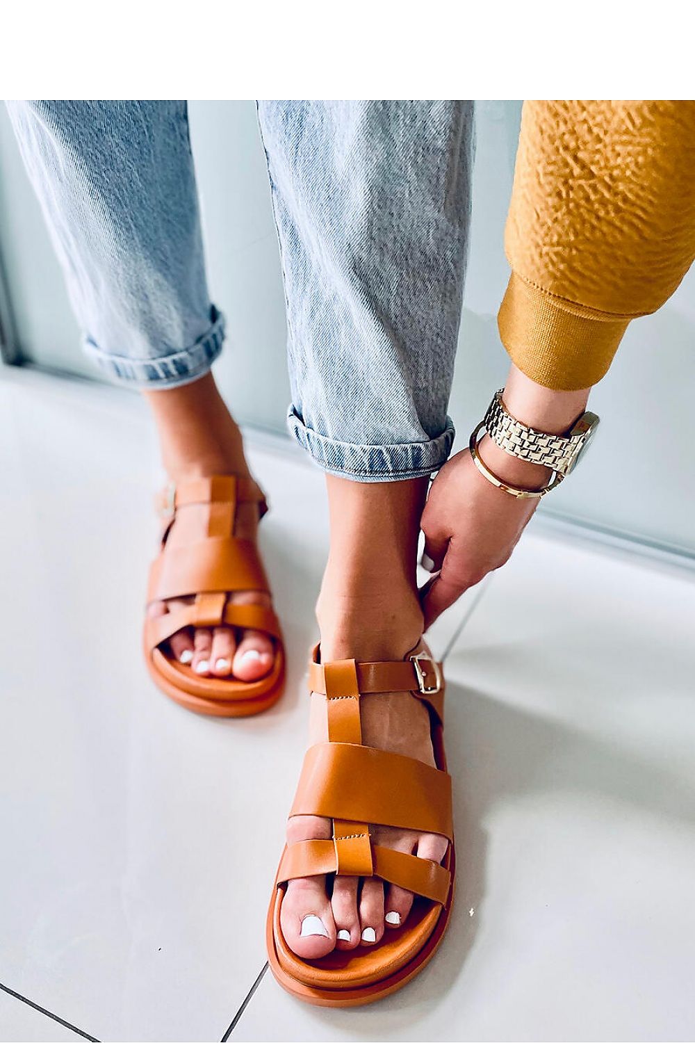 Woman Size 6 Sandals Flat sandals | Strappy sandals | Woman Sandals | Ladies Sandals | Open Toe | Sandals UK | Sandals for Woman | Beaded Sandals | Casual Smart Sandals | Tan Sandals 